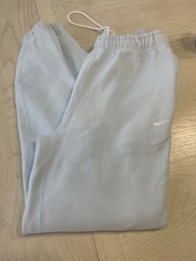 Nike Light Blue Kids Joggers with White Swoosh